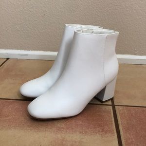 White Booties. Size 9